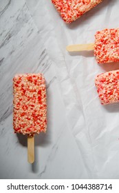 Strawberry Shortcake Ice Cream Bars With Cake Crumbles