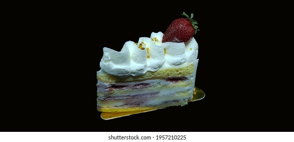 Strawberry Shortcake Isolated Black Background