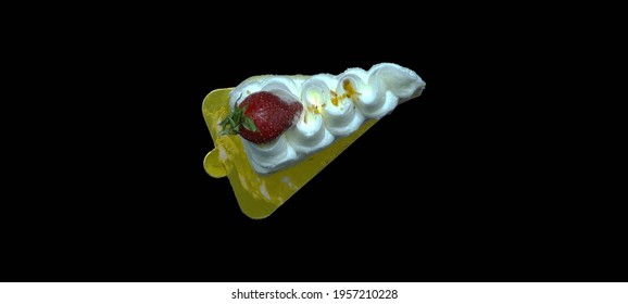 Strawberry Shortcake Isolated  Black Background