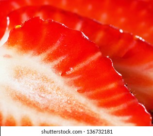 Strawberry Slices Close Up Image