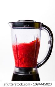 Strawberry Smoothie Blending In A Blender Isolated