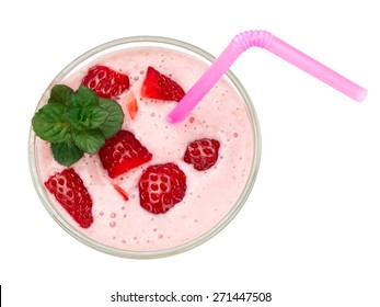 Strawberry Smoothie, Top View