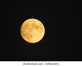 Strawberry Supermoon Over Oxfordshire, June 2021.