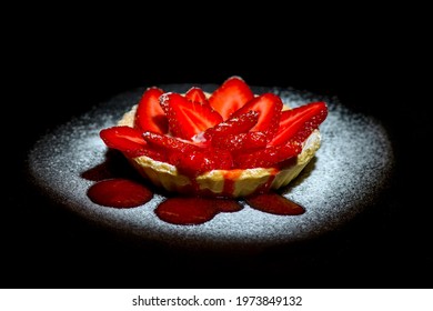 Strawberry Tart With Strawberry Coulis