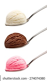 spoon of ice cream