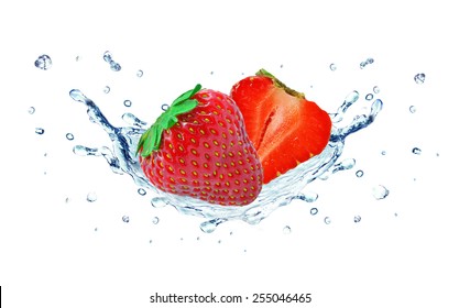 Strawberry And Water Splash