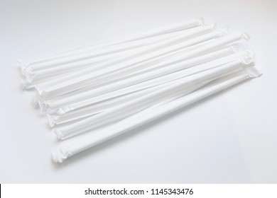Straws Paper Package White