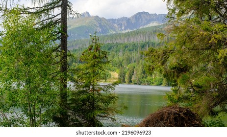 Strbske Pleso. High Tatras Mountains. Vysoke Tatry. Autumn Forest. Reflection In Lake. Beautiful Landscape. Slovakia