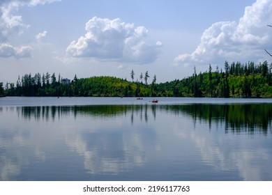 Strbske Pleso. High Tatras Mountains. Vysoke Tatry. Autumn Forest. Reflection In Lake. Beautiful Landscape. Slovakia