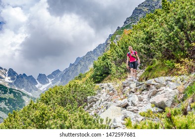 Strbske Pleso, Slovakia - June 10, 2017: Tourists on mountain trails in Tatra Mountains, Slovakia. - Shutterstock ID 1472597681