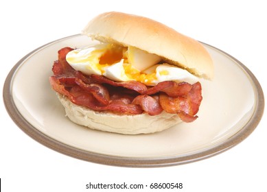 Streaky Bacon And Poached Egg Roll