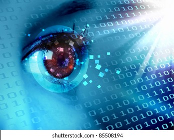 Stream of digital data with a human eye - Powered by Shutterstock - Get 15% off with code: PIKWIZARD15