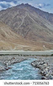 Stream with mountain view