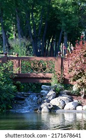 Stream Pool Bridge Close Up In The Park