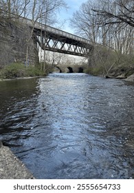 Stream running under the bridge 