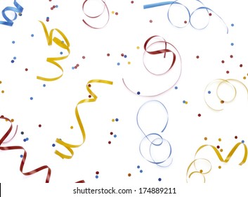Streamers and confetti background - Shutterstock ID 174889211