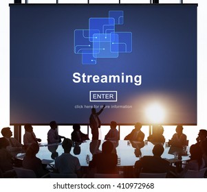 Streaming Internet Computer Media Transfer Data Concept