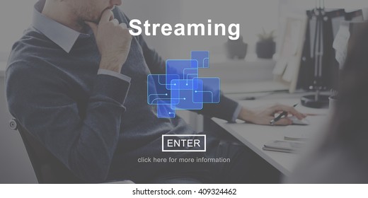 Streaming Internet Media Technology Data Concept