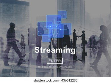 Streaming Internet Media Technology Data Concept