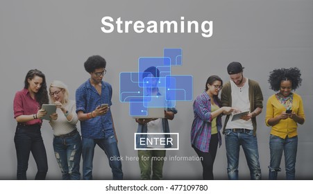 Streaming Internet Media Technology Data Concept