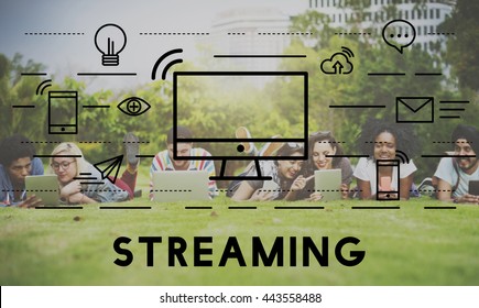 Streaming Media Digital Electronic Technology Concept