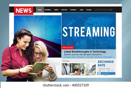 Streaming Technology Data Network Transfer Concept