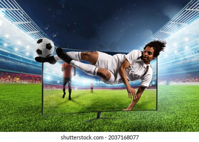 Streaming Tv Channel Of Soccer Player Who Kicks The Ball