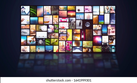 Streaming TV Internet Service Multiple Channels Screen Background