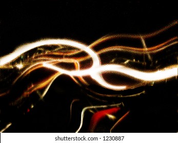 Streams of light in different colours