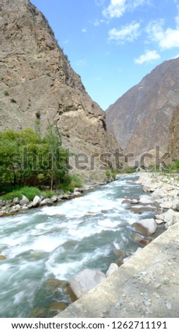 Streamy river in Kargah Gilgit