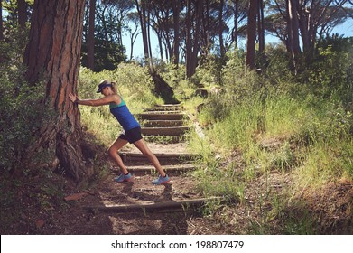 Streching Woman Fitness Marathon Runner