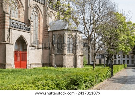 Street along the St. Martin's Church in the city of Zaltbommel. Stock photo © 