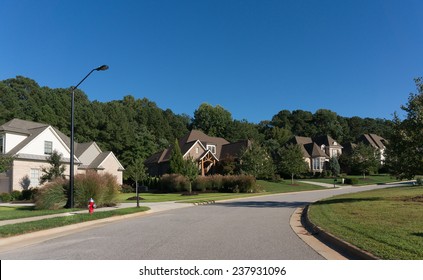 Street In Apex, NC.