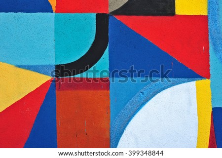 street art - abstract painting on the wall