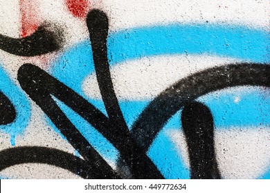Street art graffiti. Closeup painted wall of the city. - Shutterstock ID 449772634