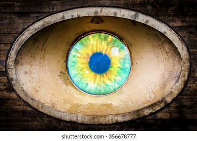 Street Art Installation Showing The All-seeing Eye In Malmo In Sweden