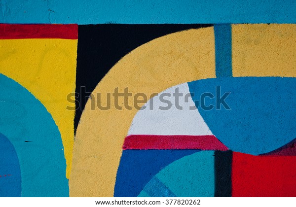 Street Art Minimalist Paintings On Wall Stock Photo (Edit Now) 377820262