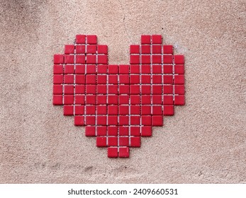 street art mosaic - heart shape - Powered by Shutterstock