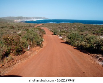 Street In The Australian Desert, Road Traffic In The Outback