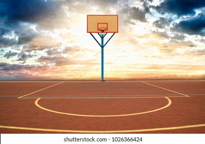 Street Basketball Court.	