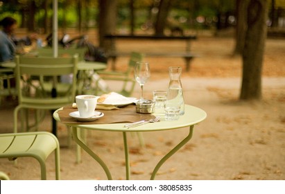 Street cafe in the Luxembourg garden, Paris, France