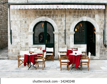 Street Cafe In Old Town (Dubrovnik, Croatia)