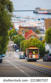 A Street Car Passing Down The Streets Of San Francisco - SF, CA - Jul '22