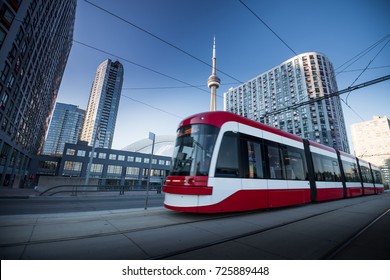 Street Cars during in Toronto city, Canada