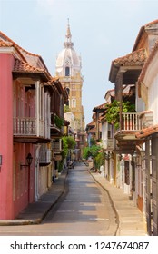 A Street In Cartagena Colombia