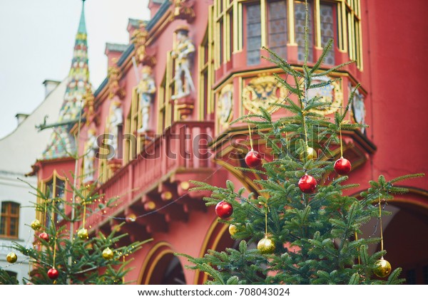 Street Christmas Decorations Freiburg Im Breisgau Stock Photo