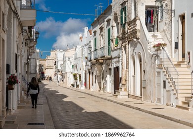 Street In Cisternino, Province Of Brindisi, Puglia, Italy