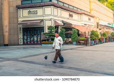 Street Cleaner - Shenzhen, China - April 2018