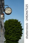 Street clock, on the building of the railway station