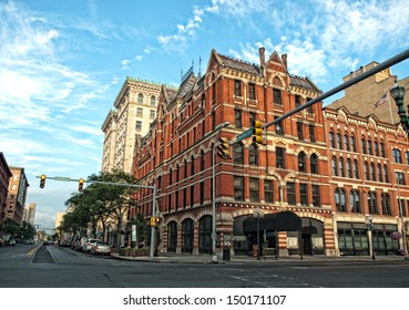 Street Corner In Downtown Syracuse, New York